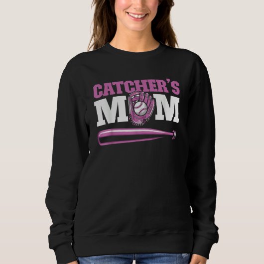 Softball Baseball Bat Catcher  Batter Pitcher Catc スウェットシャツ (正面)