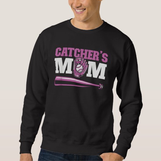 Softball Baseball Bat Catcher  Batter Pitcher Catc スウェットシャツ (正面)