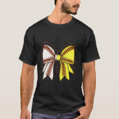 Softball Baseball Mom Bow Christian With Man This  Tシャツ (正面)