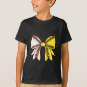Softball Baseball Mom Bow Christian With Man This  Tシャツ (正面)