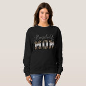 Softball Baseball Mom Leopard Mother's Day スウェットシャツ (正面フル)