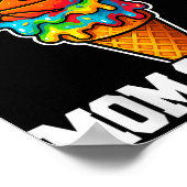 Softball Basketball Mom Ice Cream Drip Summer Game ポスター (角)