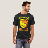 Softball Basketball Sports Heart Activity Hobby F Tシャツ (正面フル)