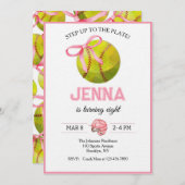 Softball Birthday 招待状 (正面/裏面)