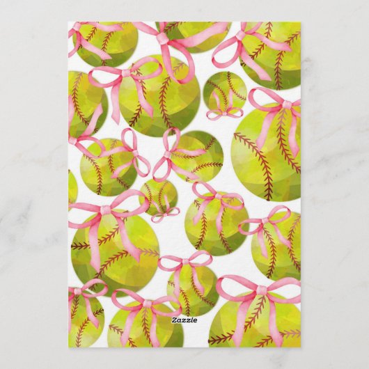 Softball Birthday 招待状 (裏面)