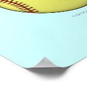 Softball-Blue ポスター (角)
