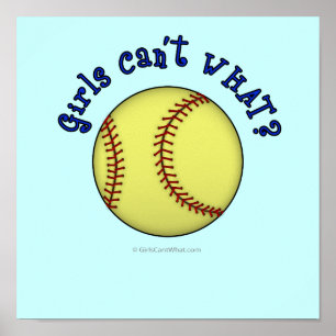 Softball-Blue ポスター