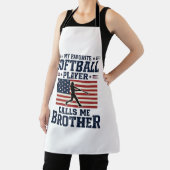 Softball Brother Patriotic Vintage Engraving Shirt エプロン (インサイチュ)