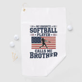 Softball Brother Patriotic Vintage Engraving Shirt ゴルフタオル (インサイチュ)