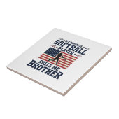 Softball Brother Patriotic Vintage Engraving Shirt タイル (側面)