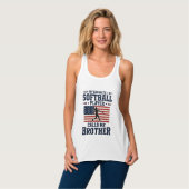 Softball Brother Patriotic Vintage Engraving Shirt タンクトップ (正面フル)