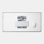 Softball Brother Patriotic Vintage Engraving Shirt デスクマット (キーボード&マウス)