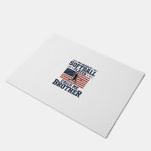 Softball Brother Patriotic Vintage Engraving Shirt ドアマット (アングル)