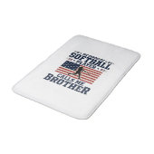 Softball Brother Patriotic Vintage Engraving Shirt バスマット (アングル)