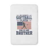 Softball Brother Patriotic Vintage Engraving Shirt バスマット (正面縦)