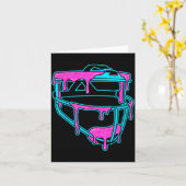 Softball Catcher Drip Ice Cream Mask Sprinkles Gam カード (黄色い花)