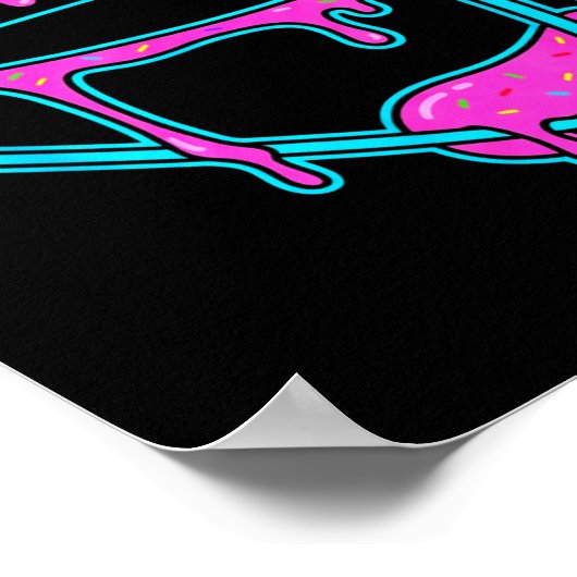 Softball Catcher Drip Ice Cream Mask Sprinkles Gam ポスター (角)