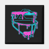 Softball Catcher Drip Ice Cream Mask Sprinkles Gam マグネット (正面)