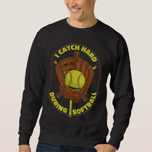 Softball Catcher Pitcher Batter  Softball スウェットシャツ (正面)