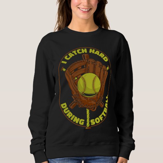 Softball Catcher Pitcher Batter  Softball スウェットシャツ (正面)