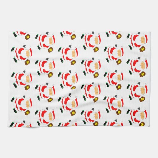 Softball Christmas キッチンタオル (横)