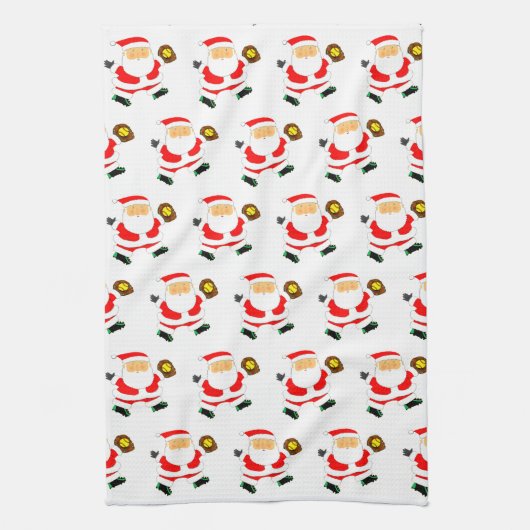 Softball Christmas キッチンタオル (縦)