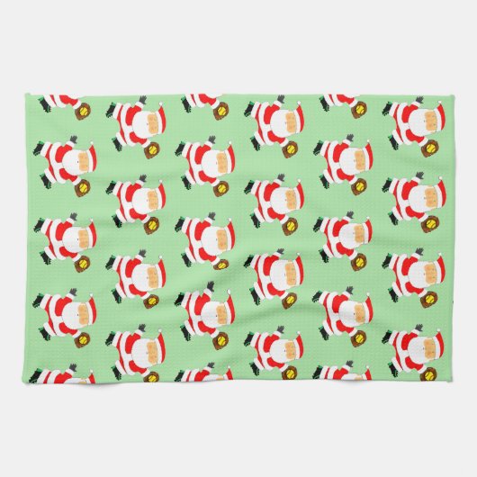 Softball Christmas キッチンタオル (横)