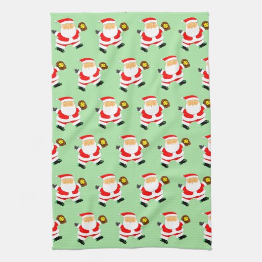Softball Christmas キッチンタオル (縦)