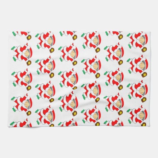 Softball Christmas キッチンタオル (横)