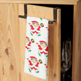 Softball Christmas キッチンタオル