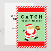 Softball Christmas Holiday Card シーズンカード (正面/裏面)