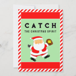 Softball Christmas Holiday Card シーズンカード