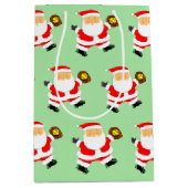 Softball Christmas Holiday Medium Gift Bag ミディアムペーパーバッグ (正面)