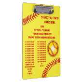 Softball Coach Clipboard、すべてのプレイヤー、コーチ、チーム クリップボード (右)