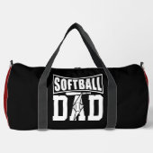 Softball Dad Baseball Legend Bolt ダッフルバッグ (正面)