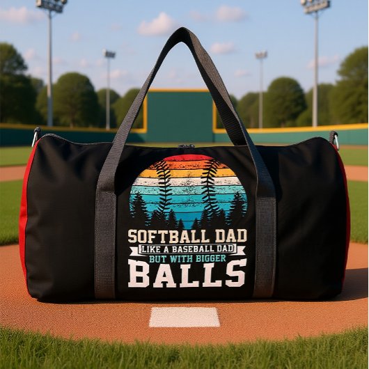 Softball Dad Bigger Balls Funny ダッフルバッグ