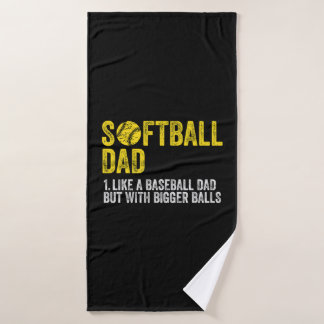 Softball Dad Like a Baseball Dad バスタオル