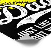 Softball Dad Like Baseball But With Bigger Funny  ポスター (角)