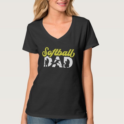 Softball Dad Pitcher Catcher Softball Sports Playe Tシャツ (正面)