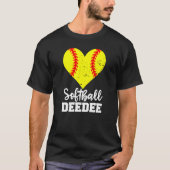 Softball Deedee Softball Heart Grandma Dee Dee Tシャツ (正面)
