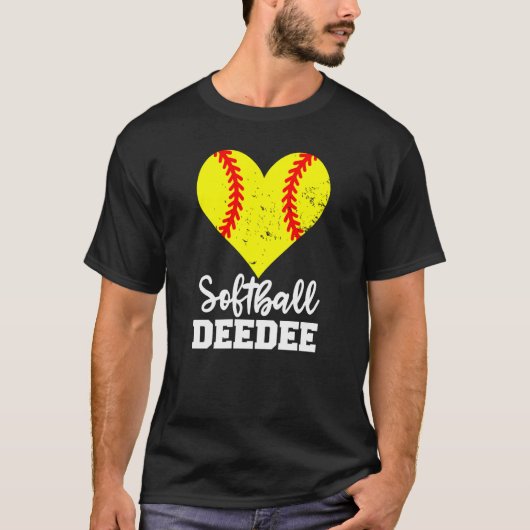 Softball Deedee Softball Heart Grandma Dee Dee Tシャツ (正面)