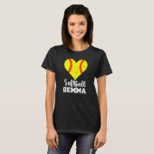 Softball Gemma Softball Heart Grandma Gemma Tシャツ (正面フル)