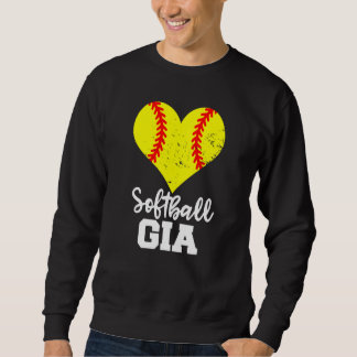 Softball Gia Softball Heart Grandma Gia スウェットシャツ