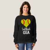 Softball Gia Softball Heart Grandma Gia スウェットシャツ (正面フル)