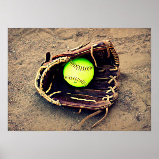Softball Glove Poster ポスター