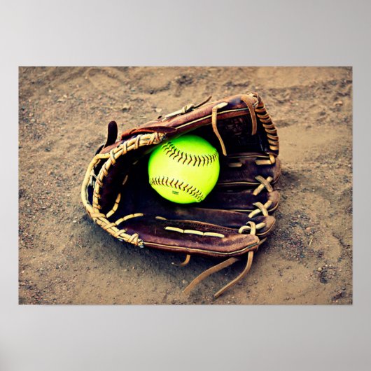 Softball Glove Poster ポスター (正面)