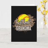 Softball Grandma Nana Mother's Day Cheering Boy Sp カード (黄色い花)