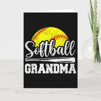 Softball Grandma Softball Player Game Day Mother's カード