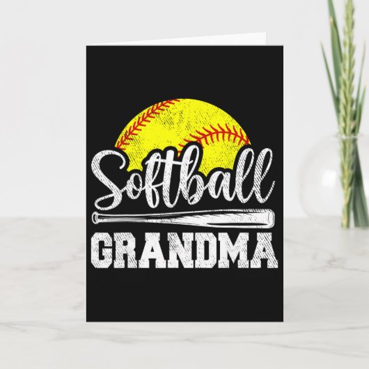Softball Grandma Softball Player Game Day Mother's カード (正面)