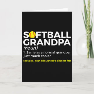 Softball Grandpa Definition Granddaughter's Bigges カード